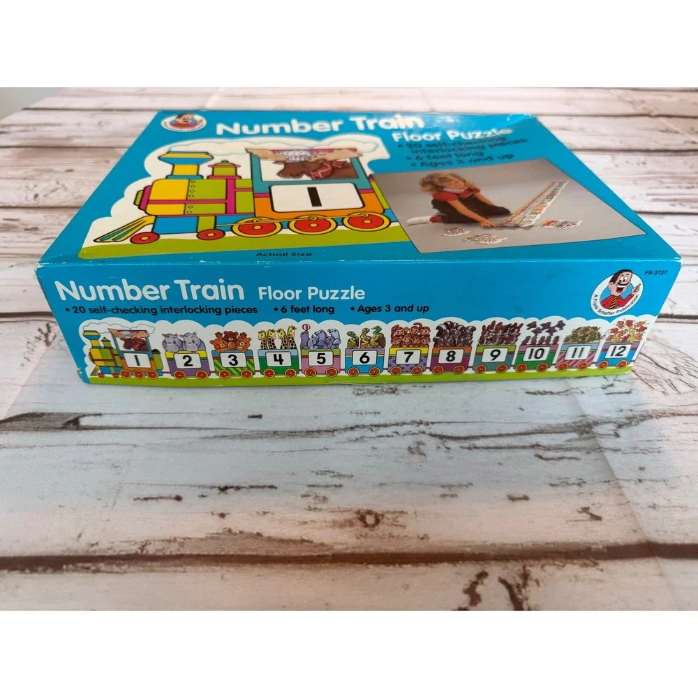 Frank Schaffer Publications Number Train Floor Puzzle 20 Piece 6 Feet Long